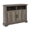 Walker Edison Transitional Gray Wash Corner TV Stand (Accommodates TVs up to 48-in)