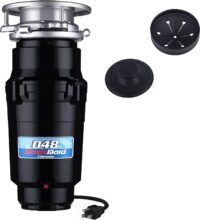 Waste Maid 10-US-WM-048-3B Garbage Disposal Anti-Jam Stainless Steel Food Waste Grinding System, 1/3 HP Builder, Black