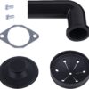 Waste Maid 10-US-WM-048-3B Garbage Disposal Anti-Jam Stainless Steel Food Waste Grinding System, 1/3 HP Builder, Black