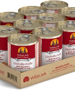 Weruva Marbella Paella with Mackerel & Pumpkin in Aspic Grain-Free Canned Dog Food 14oz Can (Pack of 12)