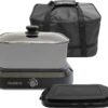 West Bend 87905 Slow Cooker Large Capacity Non-stick Variable Temperature Control Includes Travel Lid and Thermal Carrying Case, 5-Quart, Silver