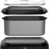 West Bend 87905 Slow Cooker Large Capacity Non-stick Variable Temperature Control Includes Travel Lid and Thermal Carrying Case, 5-Quart, Silver