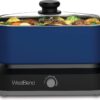 West Bend 87905B Slow Cooker Large Capacity Non-stick Variable Temperature Control Includes Travel Lid and Thermal Carrying Case, 5-Quart, BlueWest Bend 87905B Slow Cooker Large Capacity Non-stick Variable Temperature Control Includes Travel Lid and Thermal Carrying Case, 5-Quart, Blue