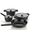 ZAVOR ZCWNR22 7-Piece Noir 12.12-in Ceramic Cookware Set with Lid