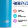 koodee 20 oz Stainless Steel Skinny Tumblers (4 Pack) Double Wall Insulated Water Tumbler Cup with Straw, Lids and Straw Brushes (Baby blue,White,Pink,Sky ,Blue)