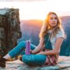 koodee 20 oz Stainless Steel Skinny Tumblers (4 Pack) Double Wall Insulated Water Tumbler Cup with with Straw, Lid（Wine red-Purple-Tiffany blue-White）