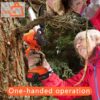 ‎BEI & HONG Mini Chainsaw Cordless 6-Inch with 2 Battery, Mini Power Chain Saw with Security Lock, Handheld Small Chainsaw for Tree Trimming Wood Cutting