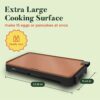 BELLA XL Electric Ceramic Titanium Griddle, Make 15 Eggs At Once, Healthy-Eco Non-stick Coating, Hassle-Free Clean Up, Large Submersible Cooking Surface, 12