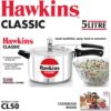 HAWKINS Classic CL50 5-Liter New Improved Aluminum Pressure Cooker, Small, Silver