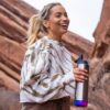 HidrateSpark PRO 32oz Smart Water Bottle Stainless Steel – Tracks Water Intake & Glows to Remind You to Stay Hydrated , Straw Lid, Brushed Steel