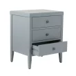 Andover Mills Rushville Solid + Manufactured Wood Nightstand Gray