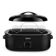 Aroma 18Qt. Electric Roaster Oven with Metal Inner Rack - Black (ART-718B)