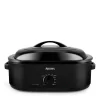 Aroma 18Qt. Electric Roaster Oven with Metal Inner Rack - Black (ART-718B)