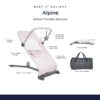 Baby Delight Alpine Deluxe Portable Bouncer | Infant | 0 – 6 Months | Peony Pink