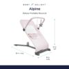 Baby Delight Alpine Deluxe Portable Bouncer | Infant | 0 – 6 Months | Peony Pink