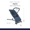 Baby Delight Alpine Deluxe Portable Bouncer, Infant, 0 – 6 Months, Quilted Indigo