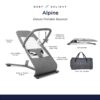 Baby Delight Alpine Deluxe Portable Bouncer, Infant, 0 – 6 months, Charcoal Tweed