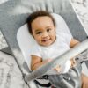 Baby Delight Alpine Deluxe Portable Bouncer, Infant, 0 – 6 months, Charcoal Tweed