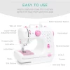 Best Choice Products 6V Portable Sewing Machine, 42-Piece Beginners Kit w/ 12 Stitch Patterns - Pink/White