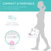 Best Choice Products 6V Portable Sewing Machine, 42-Piece Beginners Kit w/ 12 Stitch Patterns - Pink/White