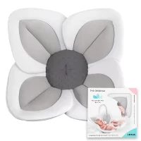 Blooming Bath Lotus Baby Bath Seat, Unisex, 0 to 6 Months, Gray/Dark Gray (OS)