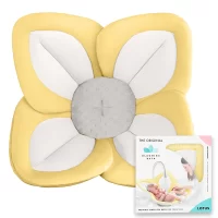 Blooming Bath Lotus Baby Bath Seat, Unisex, 0 to 6 Months, Yellow/White/Gray (OS)