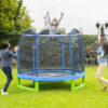 Bounce Pro 7-Foot My First Trampoline Hexagon (Ages 3-10) for Kids, Blue/Green Bounce Pro 7-Foot My First Trampoline Hexagon (Ages 3-10) for Kids, Blue/Green