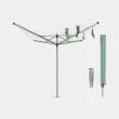 Brabantia 311048 122.8 in. x 122.8 in. Outdoor Rotary Clothesline Lift-O-Matic with Ground Spike and Protective Cover