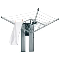 Brabantia 475924 72.5 x 72.5 Inch Steel Retractable Indoor or Outdoor Clothesline Wall Mounted with Protective Storage Box