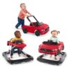 Bright Starts Ways to Play 4-in-1 Walker - Ford Mustang, Red, Ages 6 Months +, Red