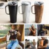 BrüMate Toddy XL - 32oz 100% Leak Proof Insulated Coffee Mug with Handle & Lid - Stainless Steel Coffee Travel Mug - Double Walled Coffee Cup (Glitter Rose Gold)