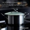 Circulon 70051 Stainless 11-Piece Steel Silver Cookware Set with SteelShield Hybrid Stainless and Nonstick Technology