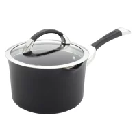 MSMK 1.5 Quart Saucepan with lid, Burnt also Non stick, Induction,  Scratch-resistant, Small Cooking Pot