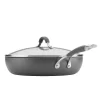 Circulon 83907 Radiance Deep Hard Anodized Nonstick Frying Pan / Fry Pan / Hard Anodized Skillet with Lid - 12 Inch, Gray Circulon 83907 Radiance Deep Hard Anodized Nonstick Frying Pan