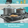 Circulon 83907 Radiance Deep Hard Anodized Nonstick Frying Pan / Fry Pan / Hard Anodized Skillet with Lid - 12 Inch, Gray Circulon 83907 Radiance Deep Hard Anodized Nonstick Frying Pan