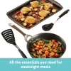 Circulon 84607 Symmetry Dishwasher Safe Hard Anodized Nonstick Cookware Pots and Pans Set, 4 Piece, Chocolate