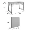 Cosco 14400GRY1E 4 ft. Gray Fold-in-Half Portable Plastic Indoor/Outdoor Utility Table Cosco 14400GRY1E 4 ft. Gray Fold-in-Half Portable Plastic Indoor Outdoor Utility Table