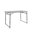 Cosco 14400GRY1E 4 ft. Gray Fold-in-Half Portable Plastic Indoor Outdoor Utility Table