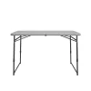 Cosco 14400GRY1E 4 ft. Gray Fold-in-Half Portable Plastic Indoor/Outdoor Utility Table Cosco 14400GRY1E 4 ft. Gray Fold-in-Half Portable Plastic Indoor Outdoor Utility Table