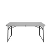 Cosco 14400GRY1E 4 ft. Gray Fold-in-Half Portable Plastic Indoor/Outdoor Utility Table Cosco 14400GRY1E 4 ft. Gray Fold-in-Half Portable Plastic Indoor Outdoor Utility Table