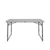Cosco 14400GRY1E 4 ft. Gray Fold-in-Half Portable Plastic Indoor/Outdoor Utility Table Cosco 14400GRY1E 4 ft. Gray Fold-in-Half Portable Plastic Indoor Outdoor Utility Table