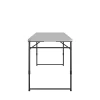Cosco 14400GRY1E 4 ft. Gray Fold-in-Half Portable Plastic Indoor/Outdoor Utility Table Cosco 14400GRY1E 4 ft. Gray Fold-in-Half Portable Plastic Indoor Outdoor Utility Table