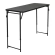 Cosco 14440BLK1E 20 x 48 Adjustable Height PVC Top, Black Table