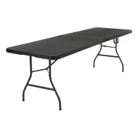 Cosco 14778BLK1X 96 in. Black Plastic Fold-in-Half Folding Banquet Table