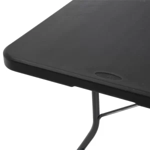 Cosco 14778BLK1X 96 in. Black Plastic Fold-in-Half Folding Banquet Table