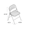 Cosco 14993BLK4E Black Vinyl Padded Seat Stackable Folding Chair (Set of 4)