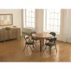 Cosco 14993BLK4E Black Vinyl Padded Seat Stackable Folding Chair (Set of 4)