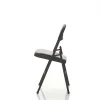 Cosco 14993BLK4E Black Vinyl Padded Seat Stackable Folding Chair (Set of 4)