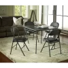 Cosco 14993BLK4E Black Vinyl Padded Seat Stackable Folding Chair (Set of 4)