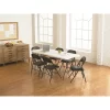 Cosco 14993BLK4E Black Vinyl Padded Seat Stackable Folding Chair (Set of 4)